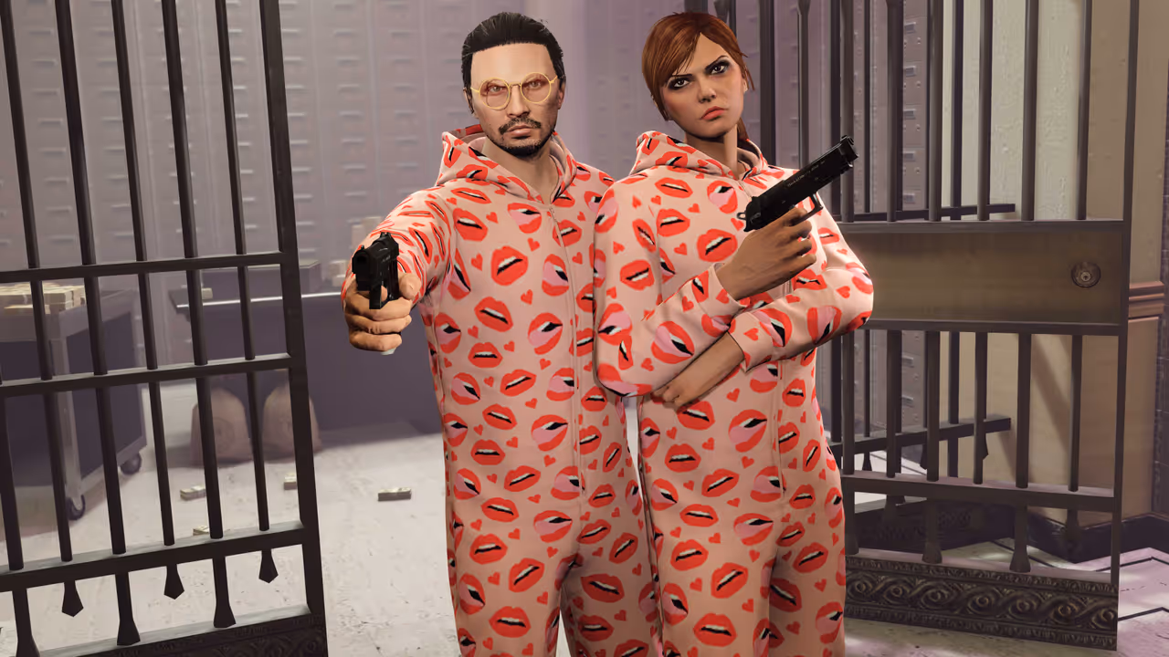 GTA Online, Official, Character, Clothes, GTA Online Protagonist, Valentines Onesie