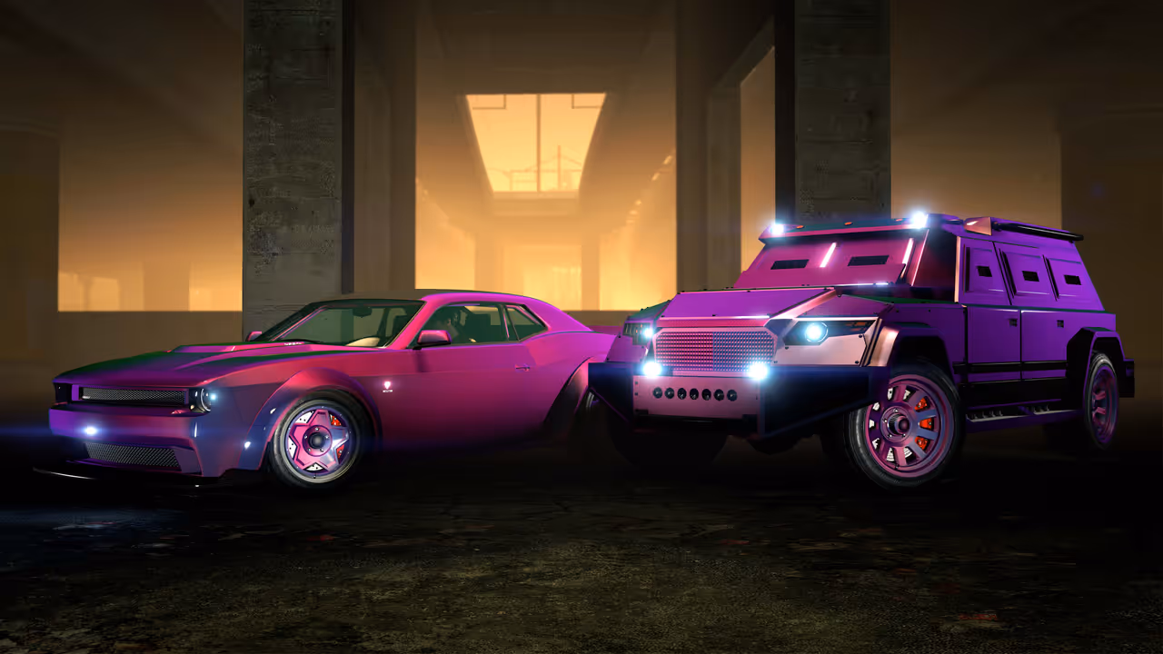 GTA Online, Official, Vehicle, HVY Nightshark, Off-Road, Bravado Gauntlet Hellfire, Muscle