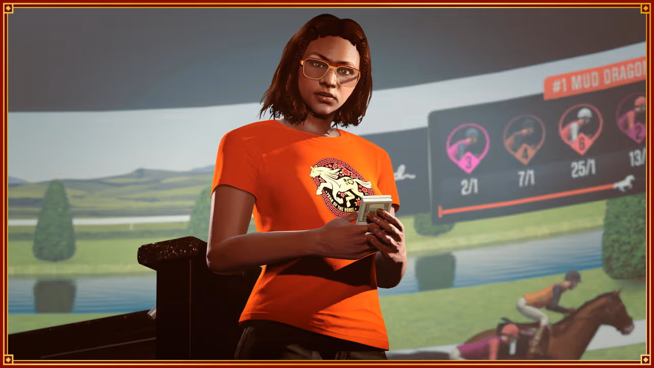 GTA Online, Official, Character, Clothes, GTA Online Protagonist, Red Year of the Horse Tee