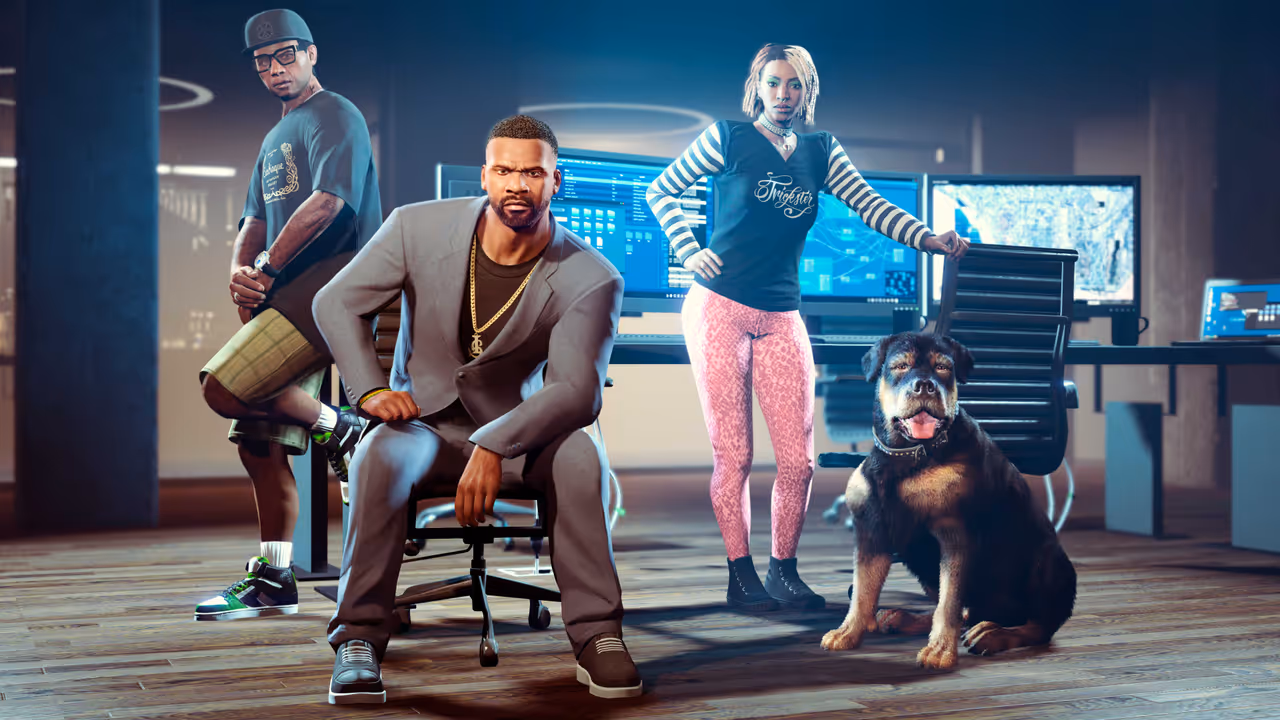 GTA Online, Official, Character, Location, Company, Agency, Franklin Clinton, Lamar Davis, Imani, Chop