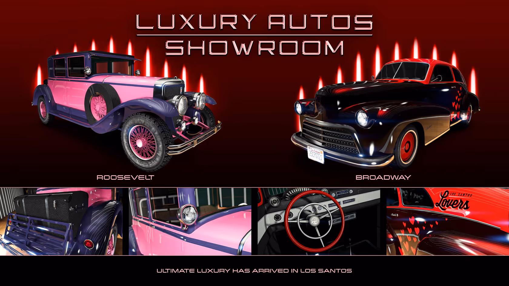GTA Online, Official, Company, Vehicle, Luxury Autos, Albany Roosevelt, Sports Classics, Classique Broadway, Muscle