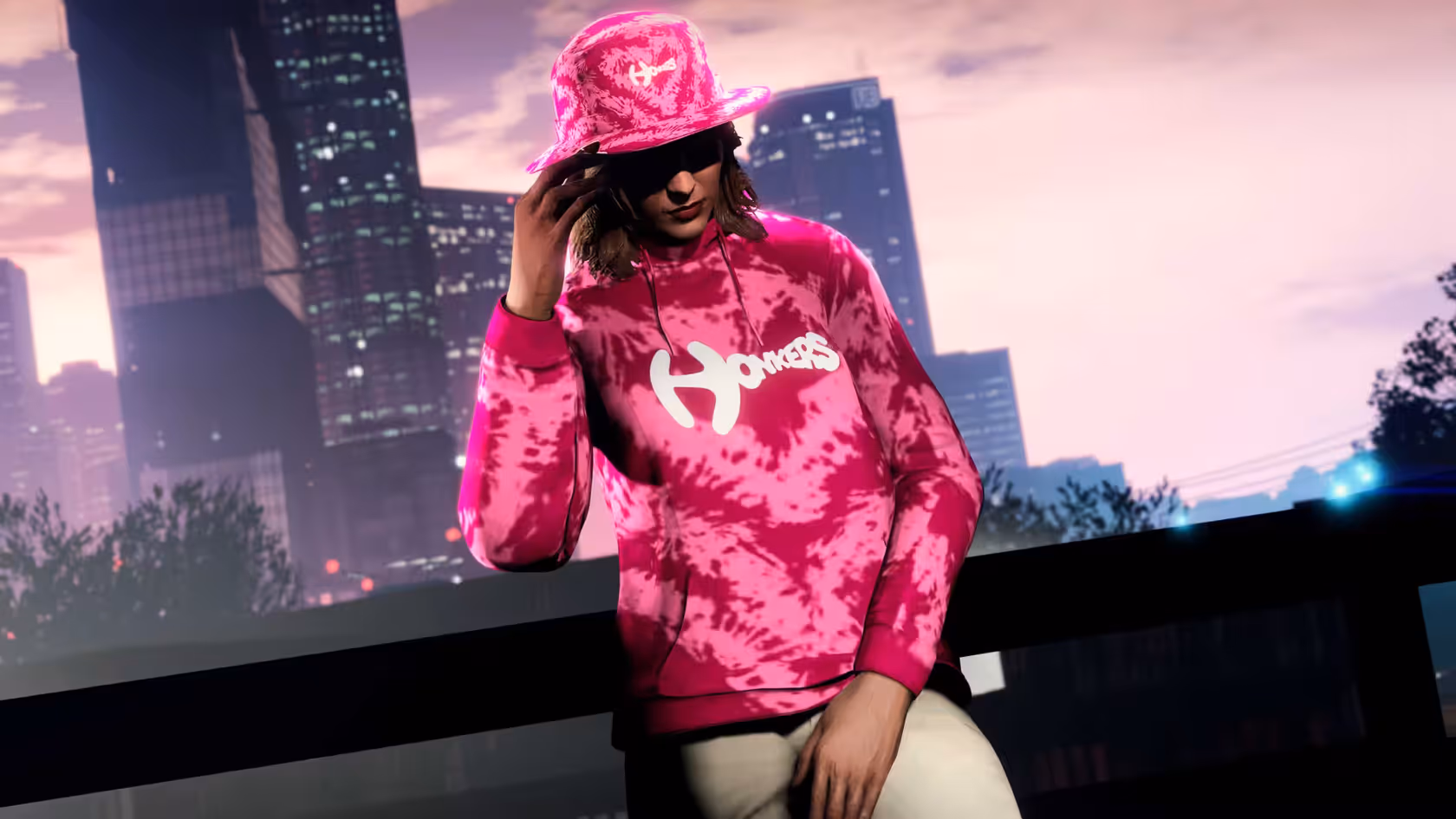 Honkers Tie-Dye Hoodie and Hat in GTA Online
