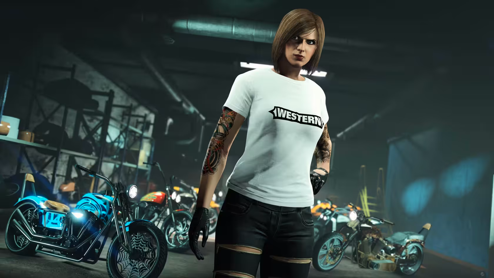 White Western Brand Tee in GTA Online