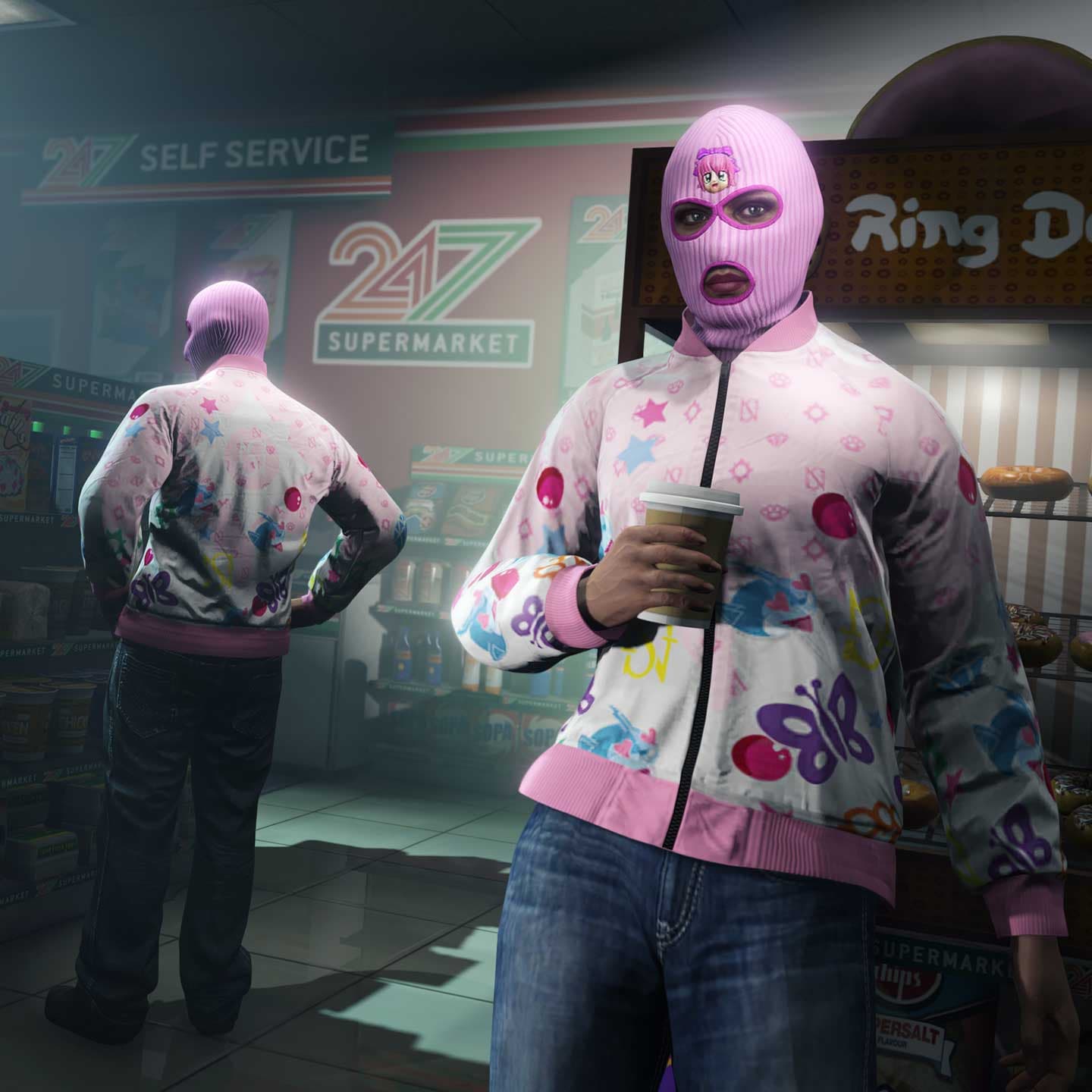 GTA Online, Official, Character, Clothes, GTA Online Protagonist, Pink SN x PRB Bomber Zipped