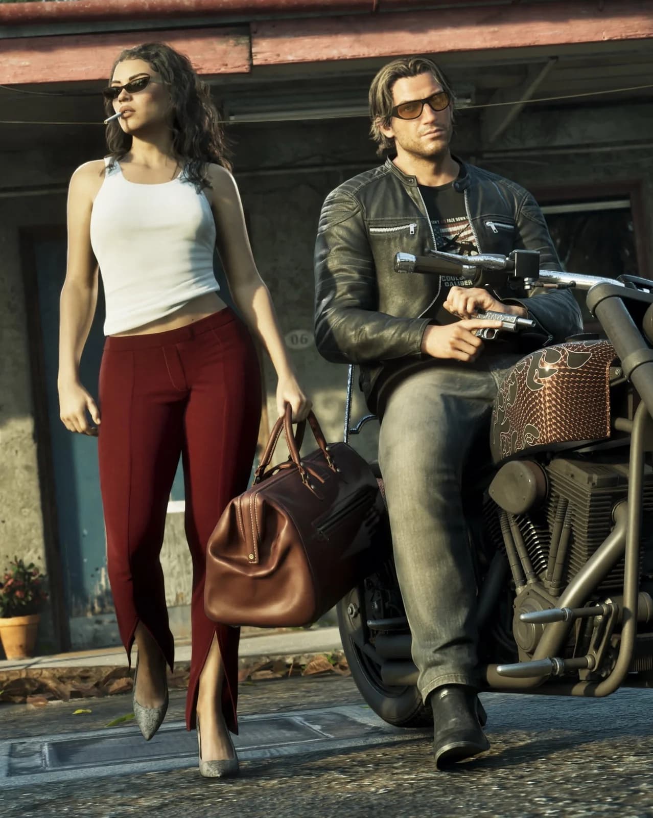 GTA 6, Official, Screenshot, Jason, Lucia, motorcycle
