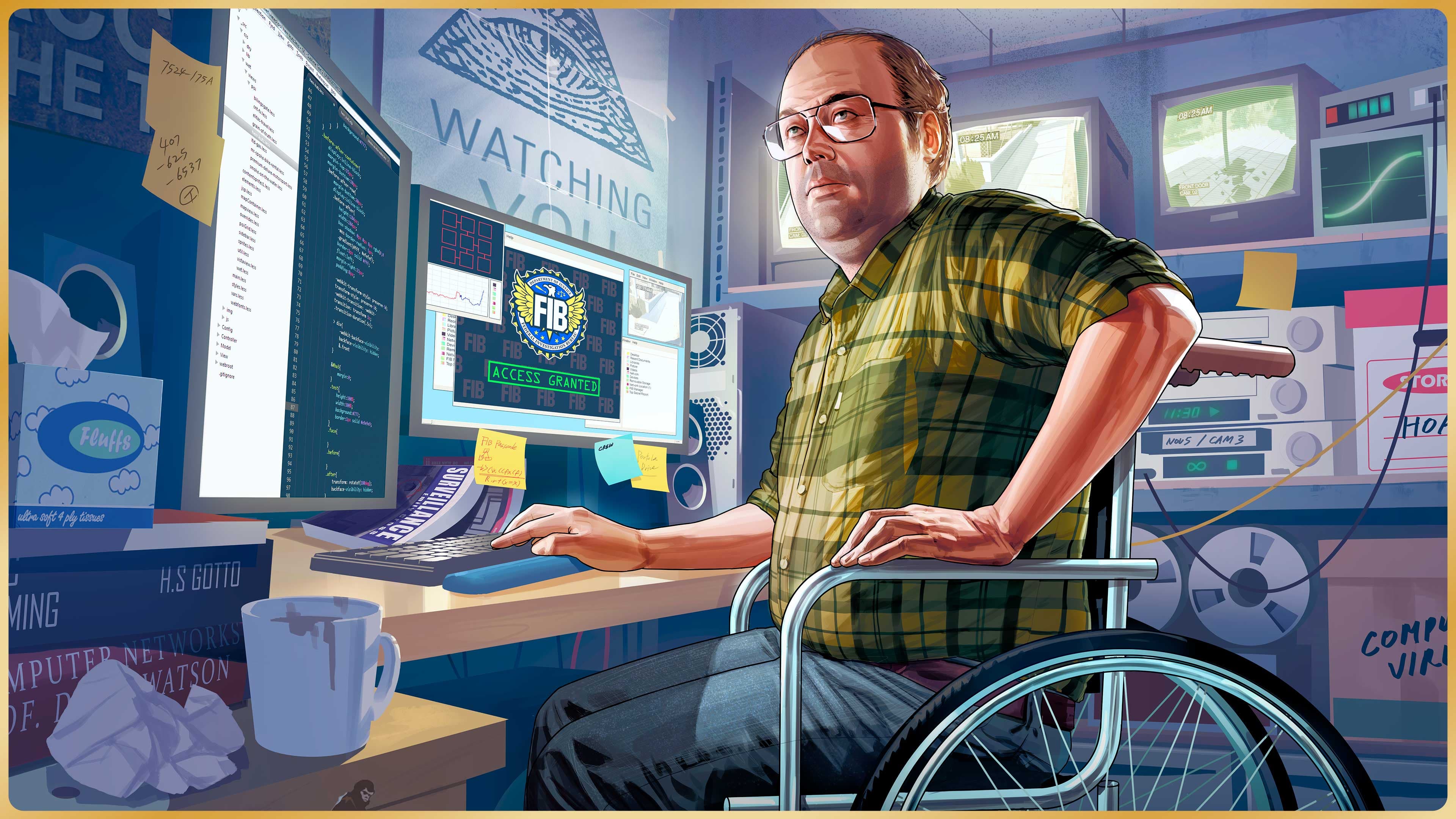 GTA Online, Official, Character, Art, Lester Crest