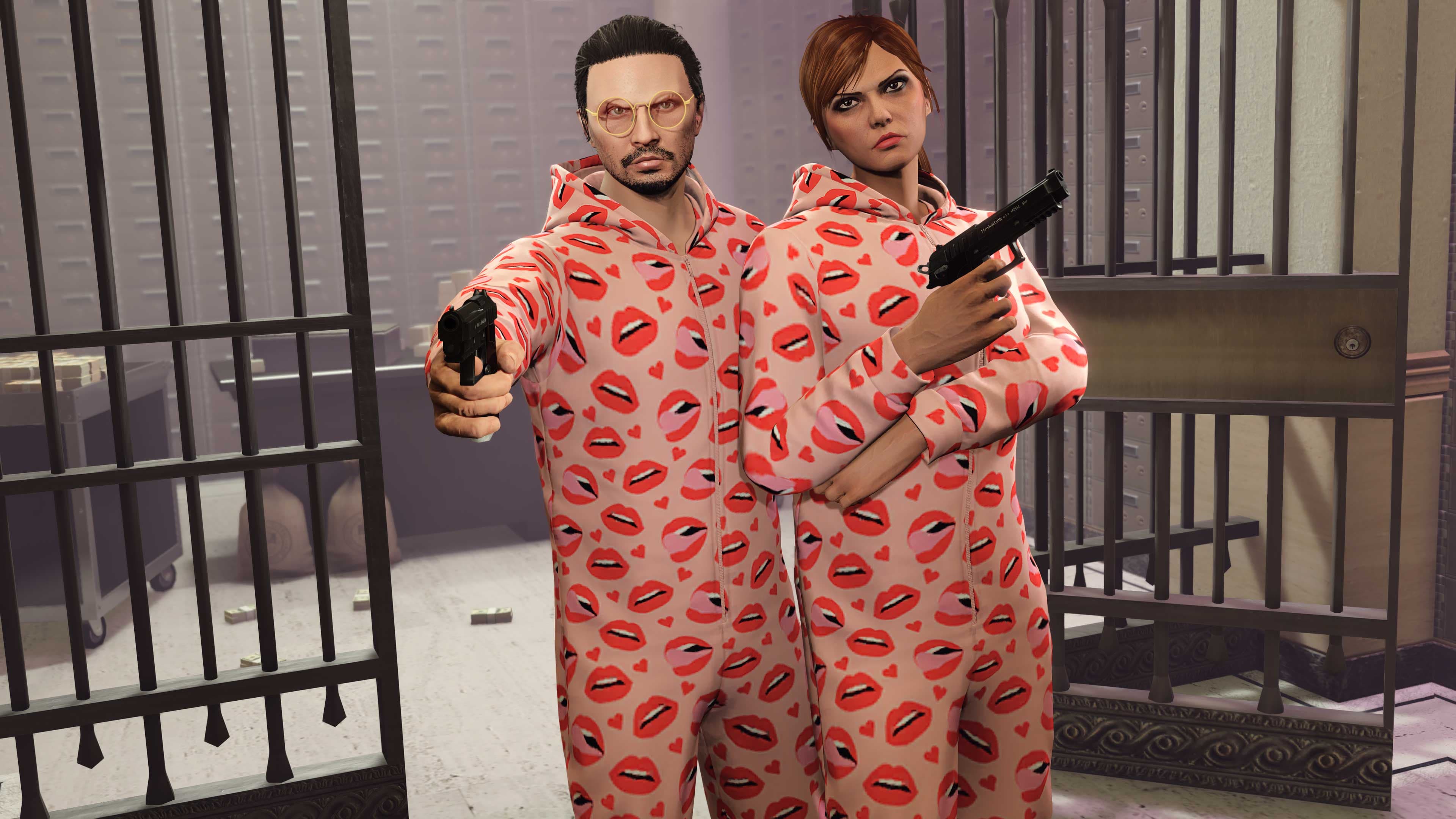 GTA Online, Official, Character, Clothes, GTA Online Protagonist, Valentines Onesie