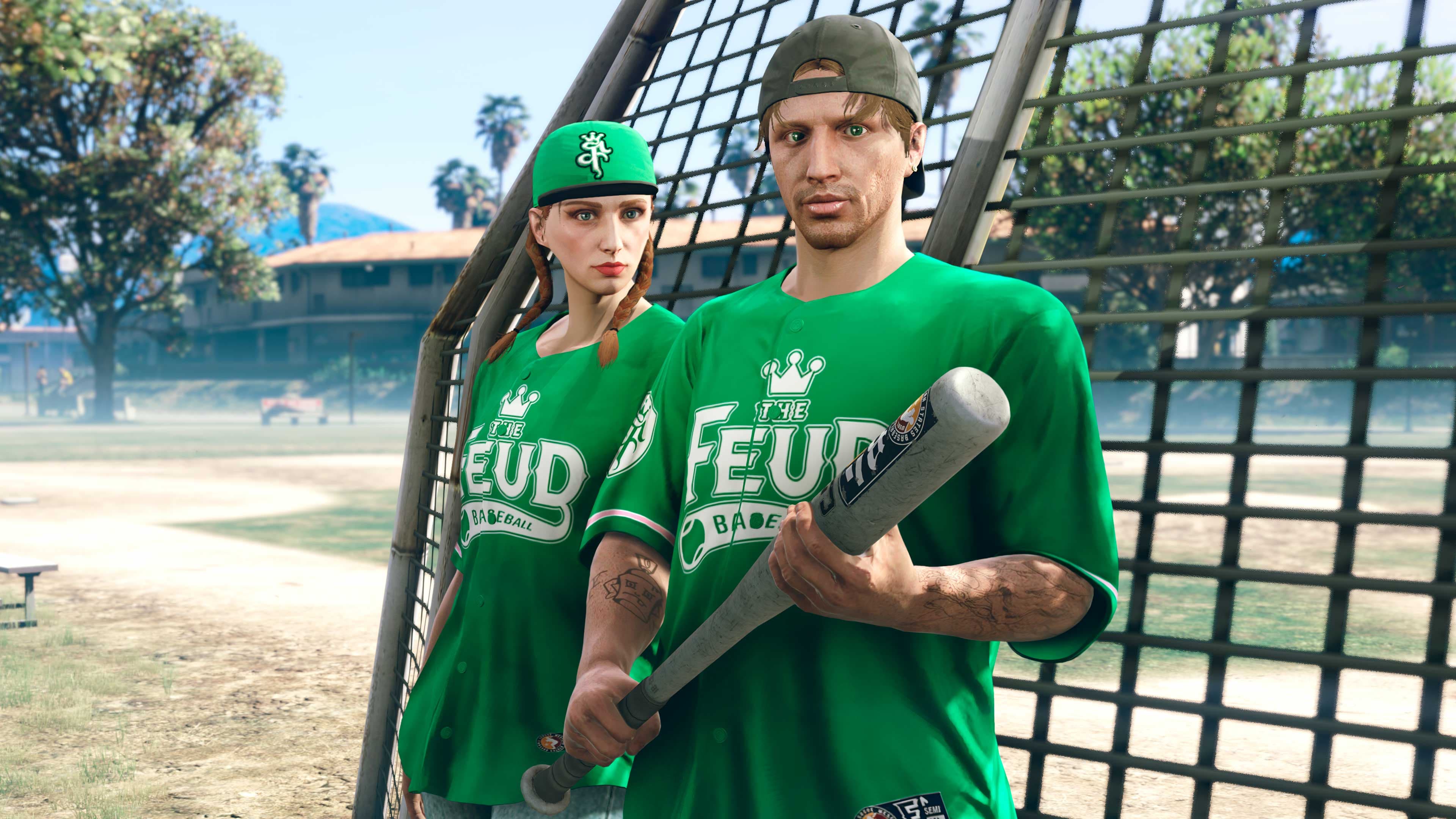 GTA Online, Official, Character, Clothes, GTA Online Protagonist, Feud Anniversary Baseball Shirt