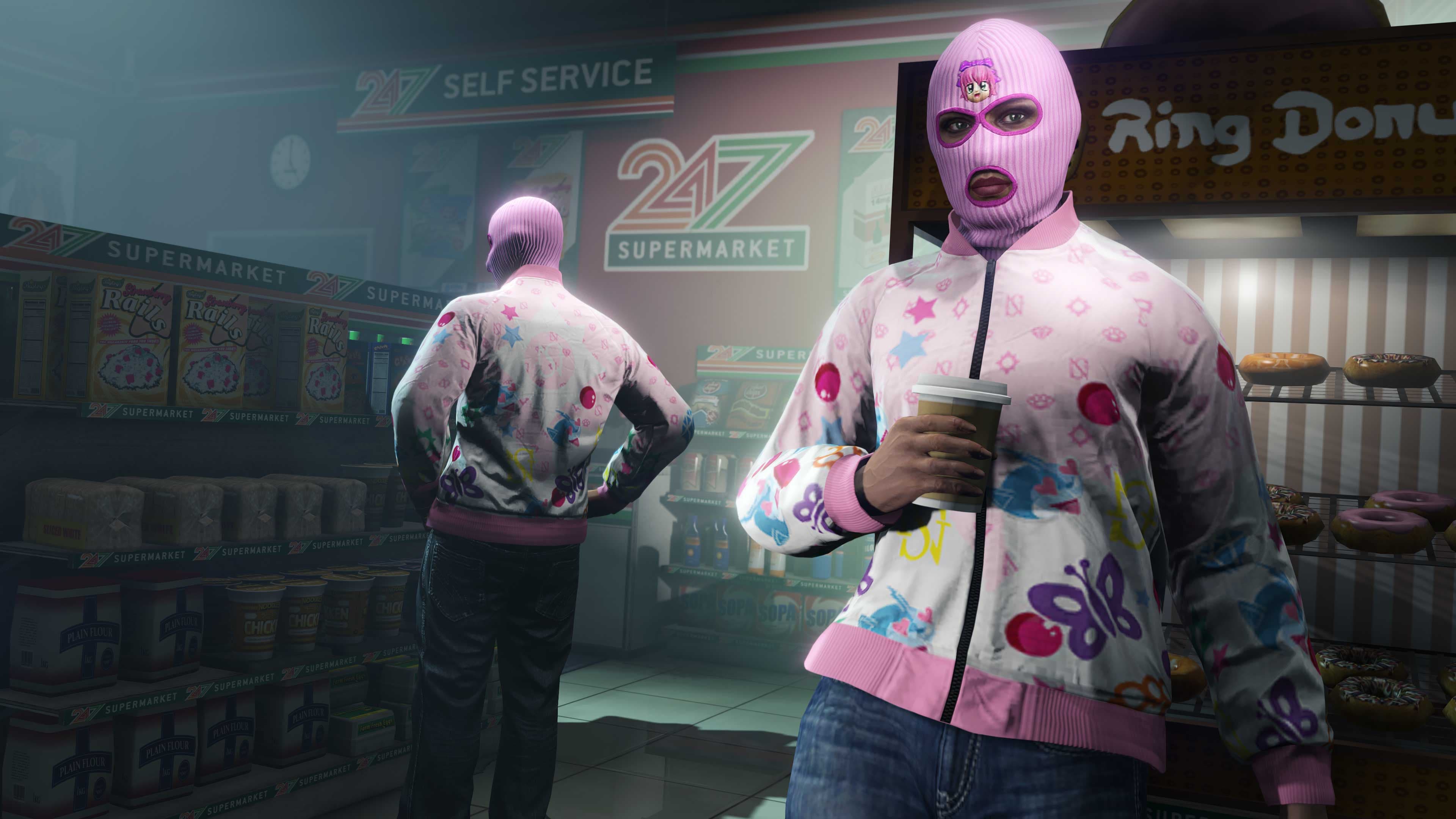 GTA Online, Official, Character, Clothes, GTA Online Protagonist, Pink SN x PRB Bomber Zipped