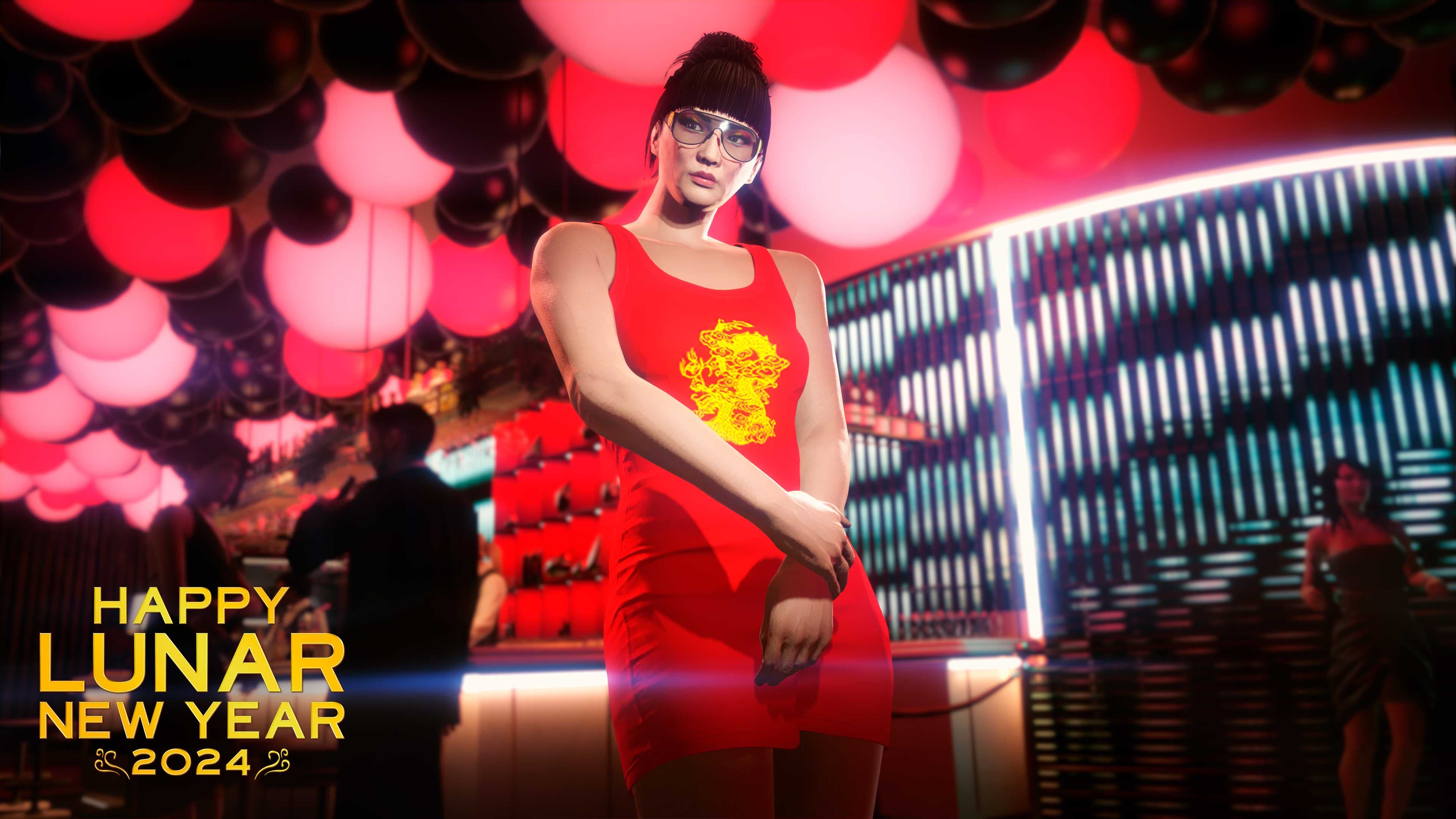 Red Lunar New Year Dress in GTA Online