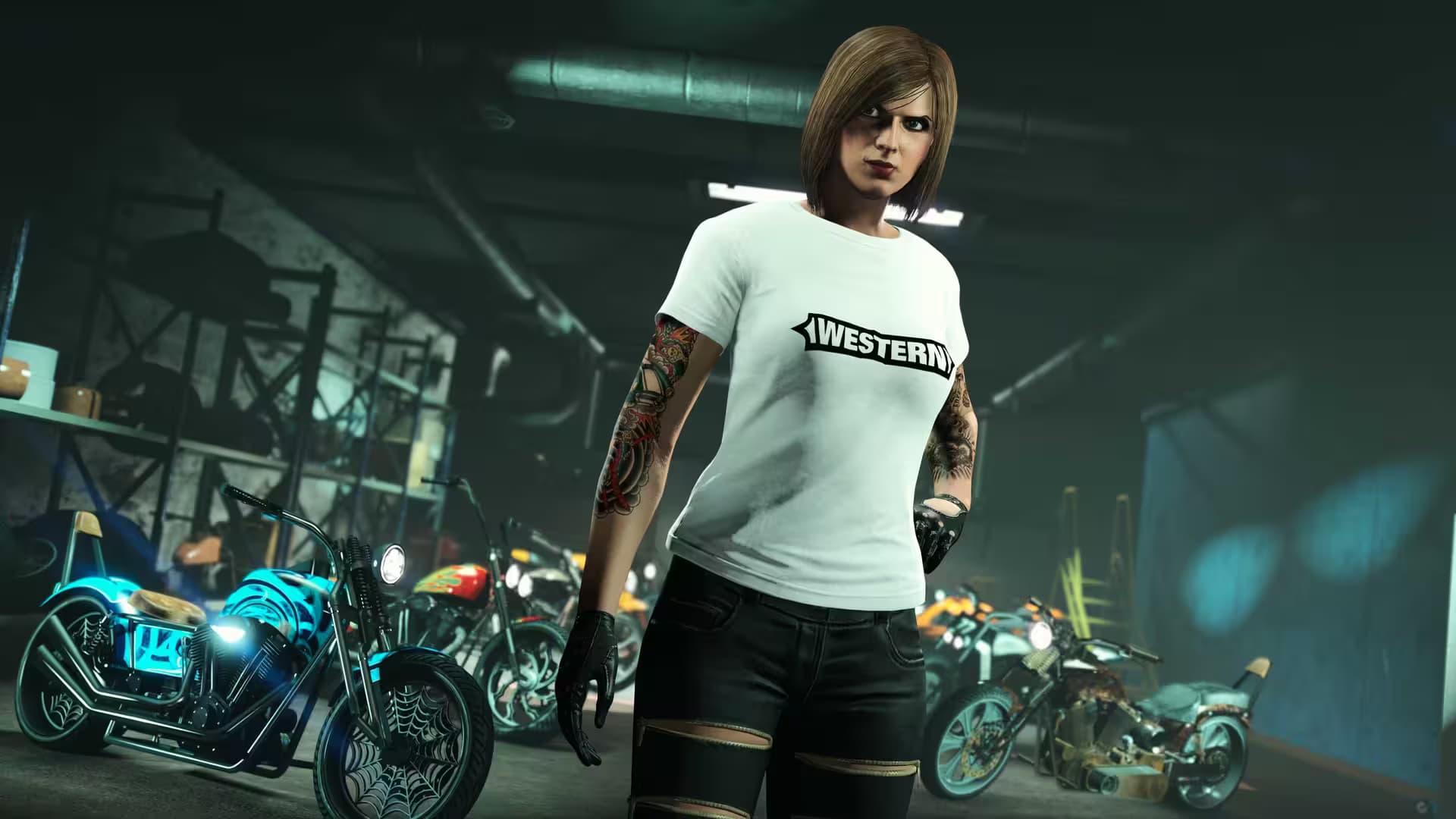 White Western Brand Tee in GTA Online