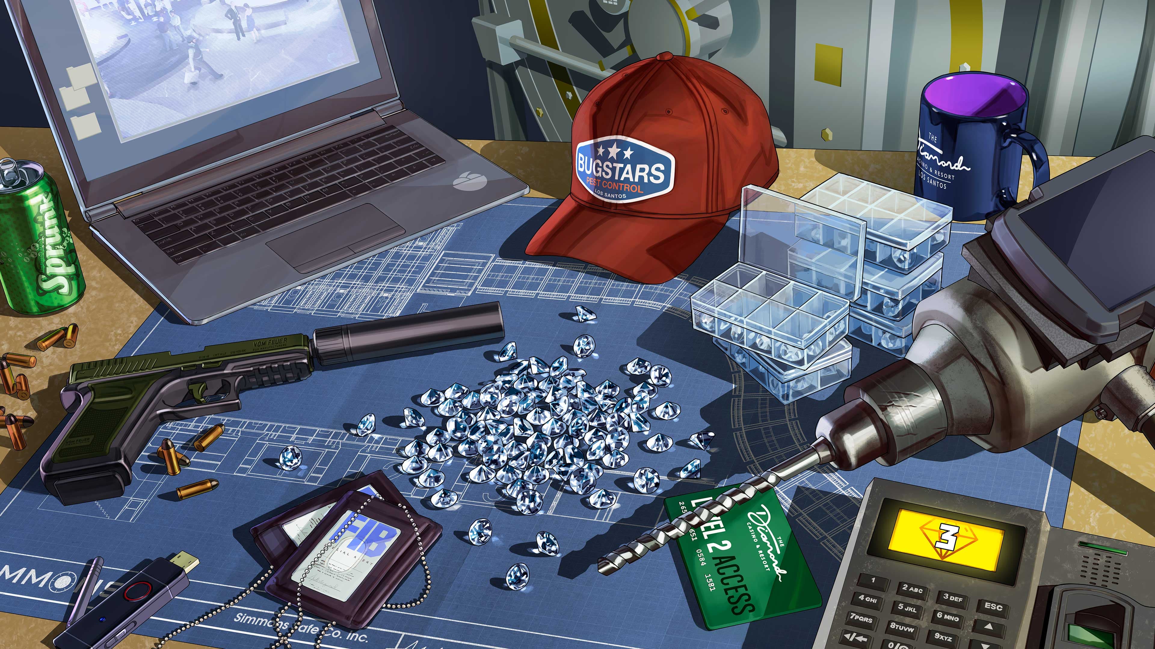 Diamonds in The Diamond Casino Heist