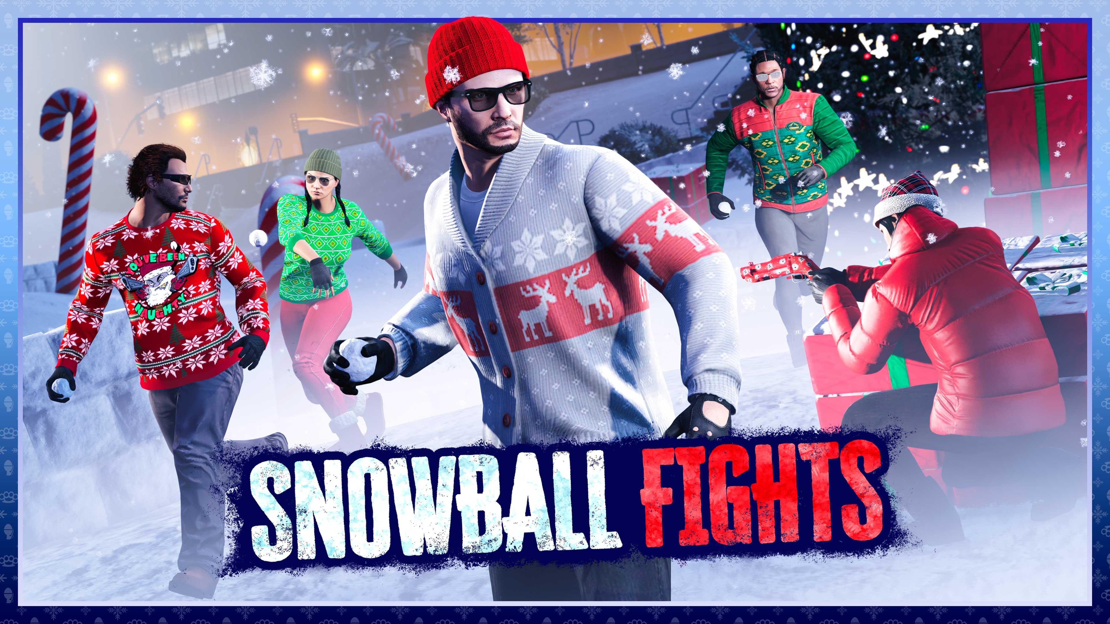 Snowball Fights in GTA Online