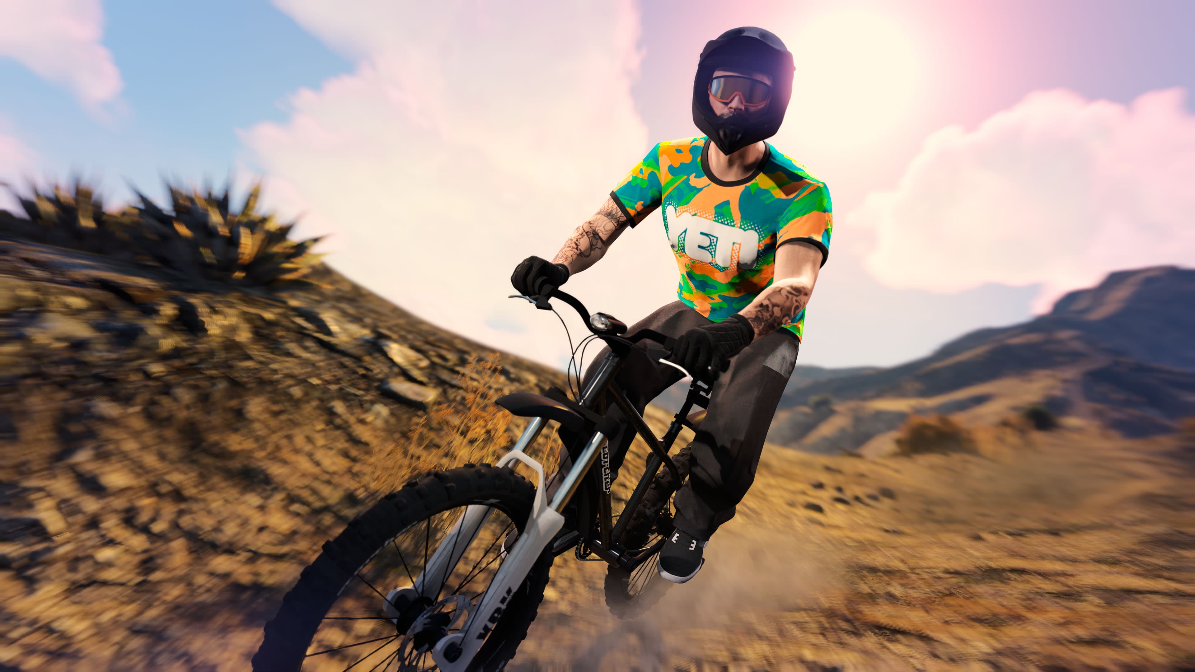 GTA Online, Official, Character, Clothes, GTA Online Protagonist, Orange Camo Yeti Tee