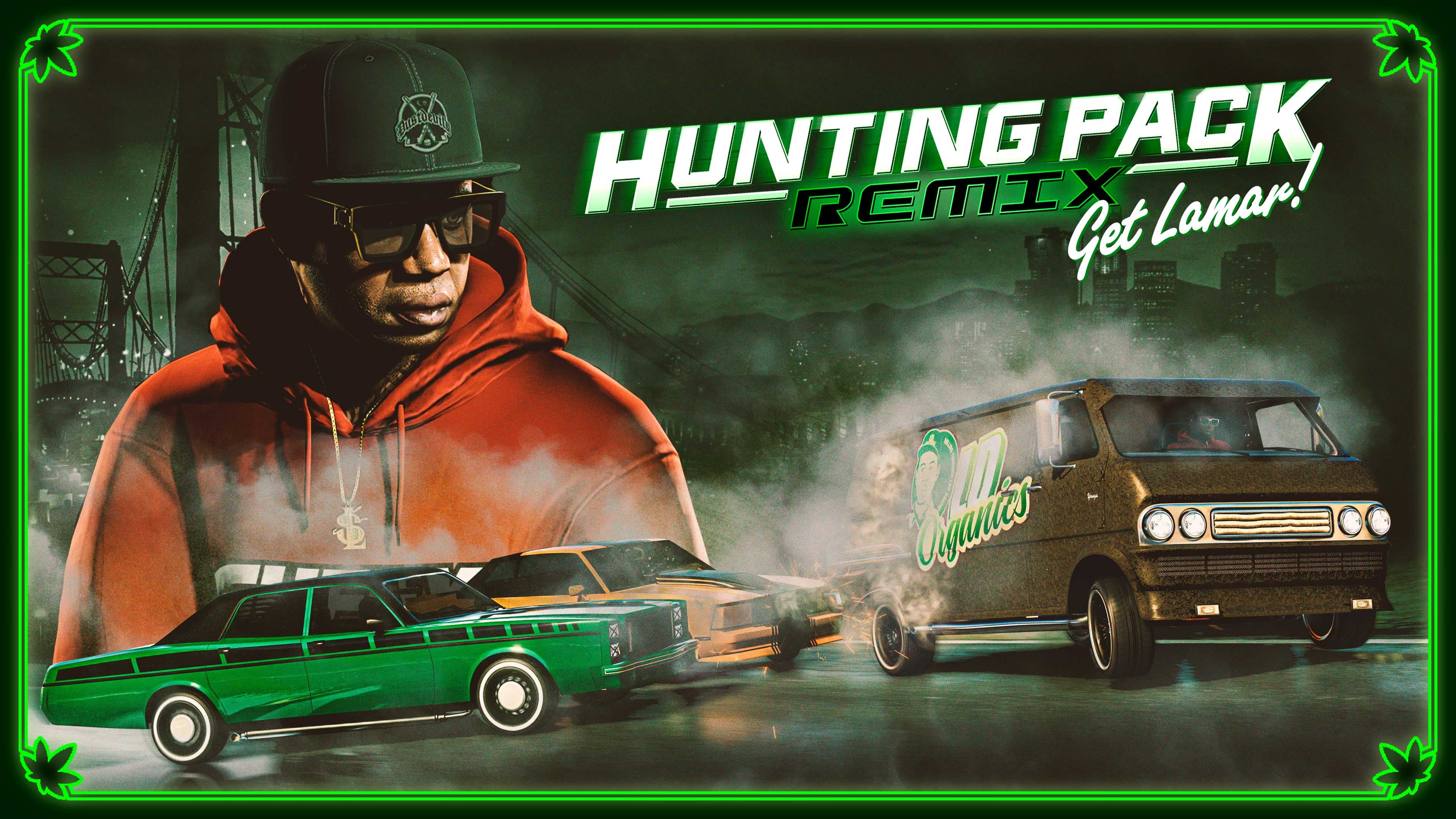 GTA Online, Official, Mission, Character, Vehicle, Hunting Pack (Get Lamar), Lamar Davis, Vapid Youga Custom, Vans