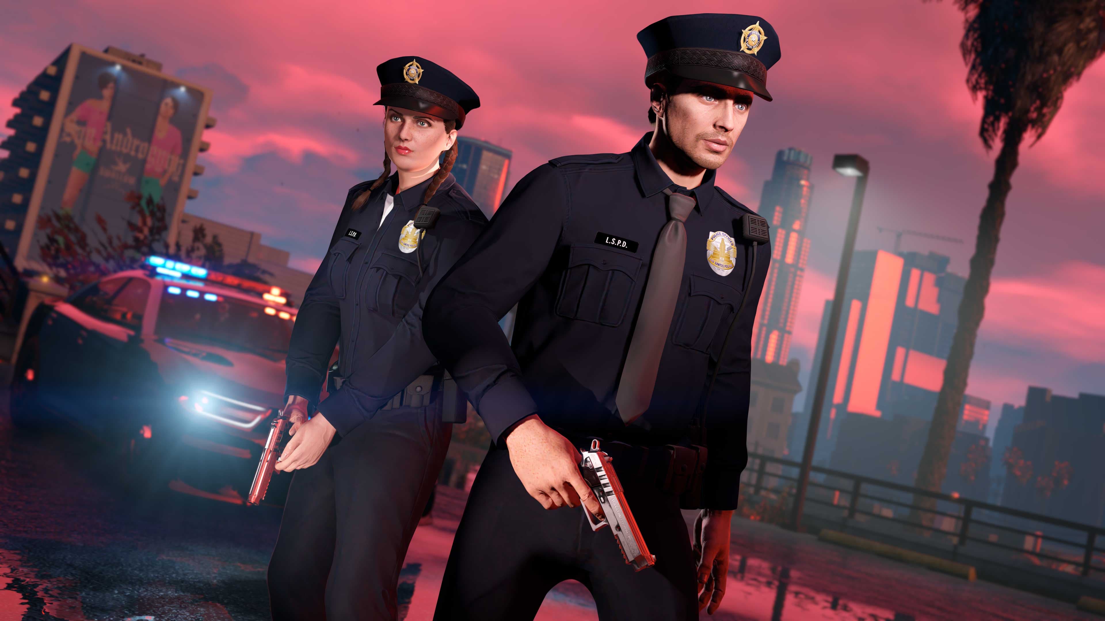 GTA Online, Official, Character, Clothes, GTA Online Protagonist, LSPD Officer Outfit