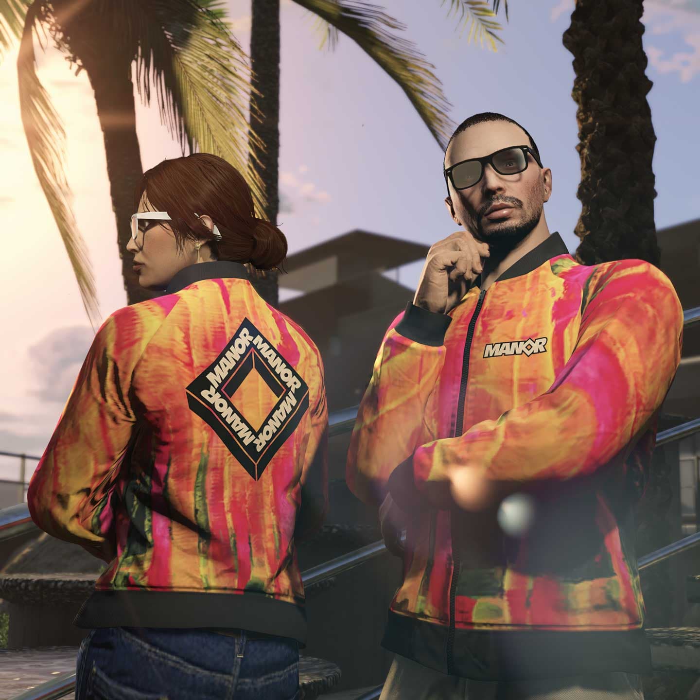 GTA Online, Official, Clothes, Character, Orange Manor Bomber Zipped Jacket, GTA Online Protagonist