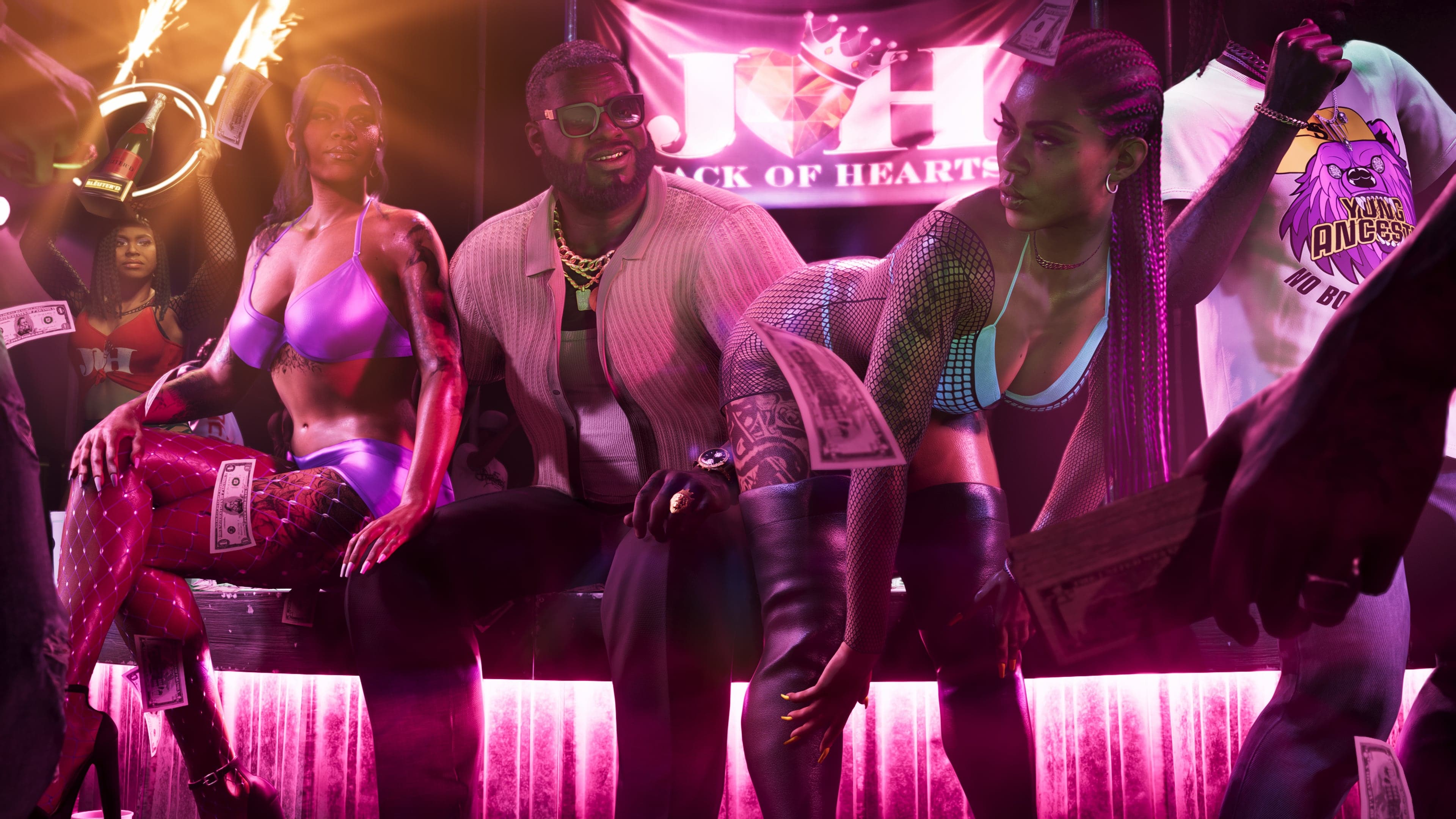 GTA 6, Official, Screenshot, PS5/Xbox Series X|S, Character, Location, Boobie Ike, Strip Club, Jack of Hearts
