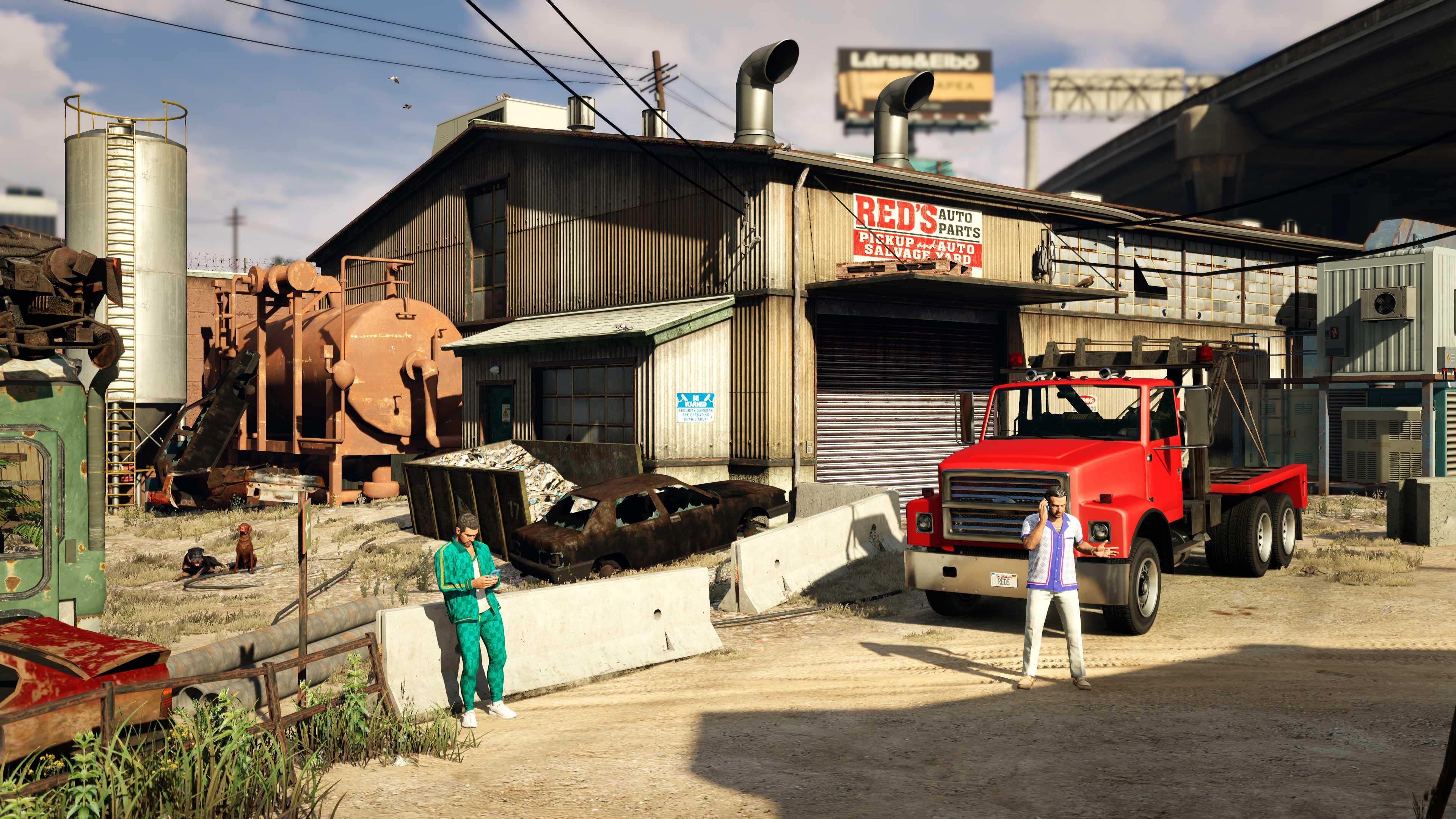 Salvage Yard in GTA Online Red's Auto Parts Salvage Yard