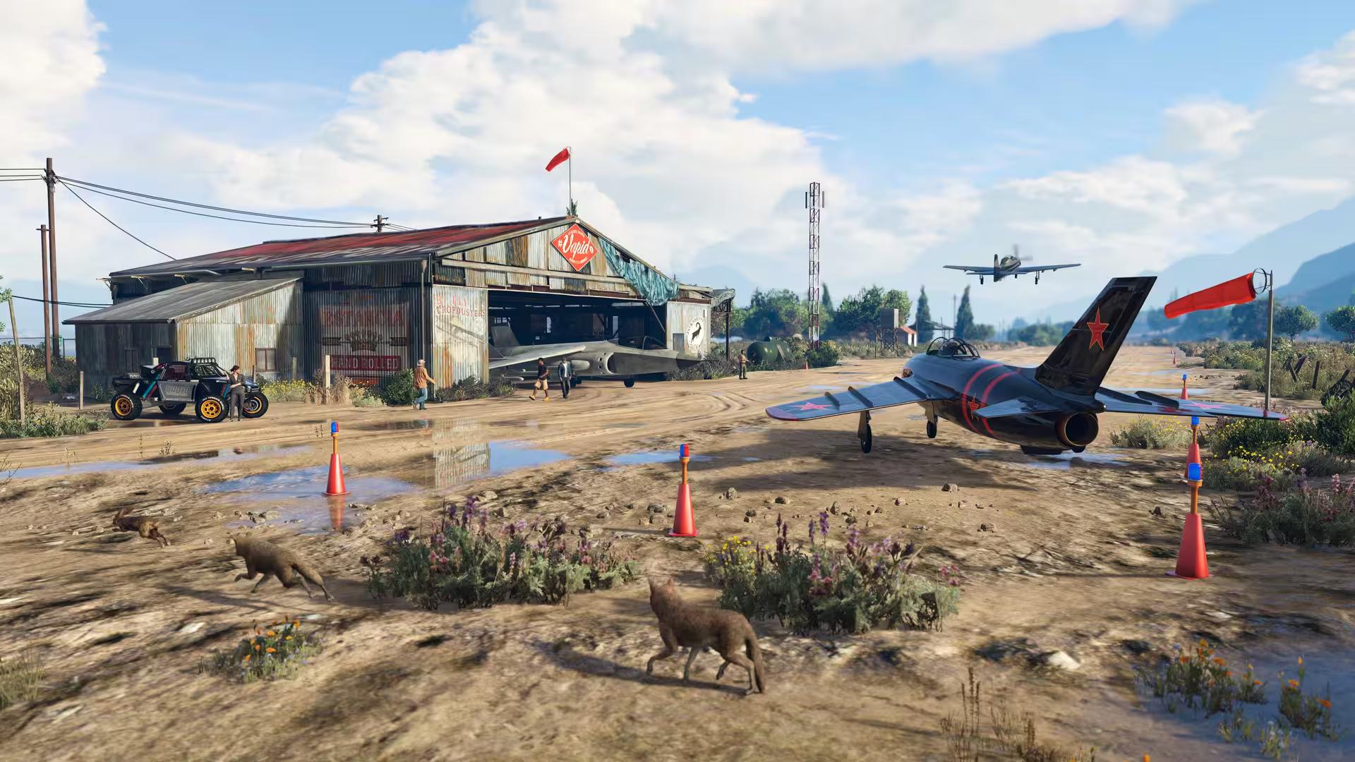 McKenzie Field Hangar in Grapeseed McKenzie Field Hangar in GTA Online